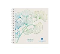 Herlitz Greenline - Cuaderno de Espiral, 14,8 x 14,8 cm, 100 Hojas, diseño de Lu