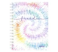 Herlitz Libro boutique en espiral, tamaño A5, 100 hojas cuadriculadas, diseño de Nueva Batic Freedom, 1 unidad