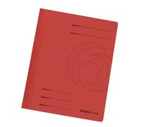 Herlitz Manilla - Lote de carpetas con encuadernador (10 unidades, A4), color rojo