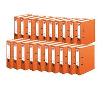 Herlitz maX.File Protect - Carpeta (A4, 8 cm, con etiqueta de lomo, 20 unidades), color naranja