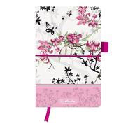 Herlitz my.book fashion Ladylike Bloom - Libreta con tapa en tejido, A5, 96 hojas con renglones