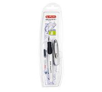 Herlitz, pluma escolar (incluye tinta), color Korall/Grau