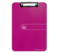 Herlitz Portapapels A4, de alta calidad, mecanismo de cierre y ojal para colgar, FSC Mix, Rosa; para azafatas restaurantes de ferias 11226404