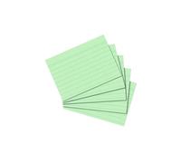 Herlitz - Tarjetas (A4/A5/A6/A7/A8, 100 Unidades), Color Verde A8 liniert