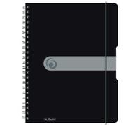Herlitz To Go 11293073 - Cuaderno de espiral (80 hojas, A4, papel sin madera), color negro