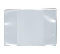 HERMA 1335 Fundas para 2 tarjetas transparentes, 10 unidades, 2 soportes para tarjetas de identificación para proteger documentos en formato DIN A7, fundas protectoras de plástico transparente