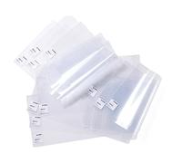 HERMA 14240 - Sobres para libros (24 x 44 cm, 10 unidades, con etiqueta de rotulación y protección de bordes, de polipropileno lavable, juego de fundas para libros escolares, transparentes