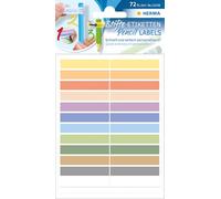 HERMA 15238 Etiquetas de lápices para niños, 600 unidades, 10 x 46 mm, autoadhesivas, pegatinas con nombre para bolígrafos, escuela, guardería, reglas, estuches, pegatinas escolares para niños, niñas