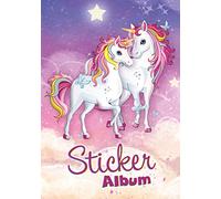 HERMA 15425 Álbum de pegatinas en blanco para coleccionar, tamaño A5, unicornio, libro de pegatinas recubierto de papel de silicona para despegar y reutilizar las pegatinas, álbum de recortes en