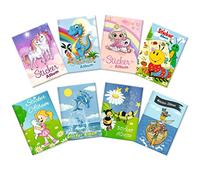 HERMA 15426 Álbum de pegatinas en blanco para coleccionar, surtido A5, 8 unidades, libro de pegatinas recubierto de papel de silicona para despegar y reutilizar las pegatinas, en blanco, álbum de