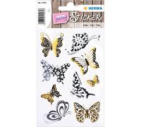 HERMA 15561 - Pegatinas creativas de mariposas de oro y plata para niños, niñas, niños, bodas, cumpleaños, regalos, álbum de fotos, 9 pegatinas