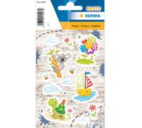 Herma 15593 pegatinas de seda para niños, amantes de la arena (12 peg