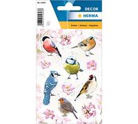 HERMA 15693 Pegatinas de papel autoadhesivas con motivos de pájaros para niños, niñas y álbum de pegatinas, 36 pegatinas de animales para niños, multicolor