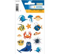 Herma Pegatinas hinchadas para niños Cheeky Sea Checkers - 13 pegatinas, autoadhesivas, mate