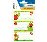 HERMA 1754 Fritz The Worm Book Labels - Etiquetas autoadhesivas para niños, niñas y niños, 6 etiquetas escolares