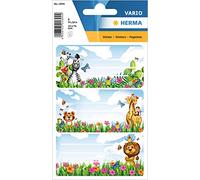 HERMA 1894 - Etiquetas de libro de la selva, 9 piezas, 76 x 35 mm, autoadhesivas, para escuela, niños, niñas, niños, multicolor, etiquetas adhesivas para libros, coloridas