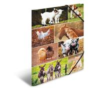 Herma Carpeta A3 19454 – Animales de granja, cartón con impresión interior y goma elástica