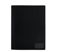 HERMA 19487 - Carpeta de archivos A4 negro translúcido, paquete de 3, carpeta de plástico con etiqueta de etiquetado, bolsillo deslizante y lengüeta de grapas de metal, juego de carpetas de plástico