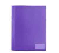HERMA 19498 - Carpeta de archivos A4, color morado translúcido, paquete de 3 carpetas de plástico con etiqueta de etiquetado, bolsillo deslizante y lengüeta de grapado de metal, juego de carpetas de