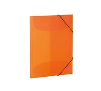 HERMA 19515 Carpeta de dibujo Translúcido en Naranja, A3, plástico resistente, con 3 solapas interiores, carpeta de 1 palmo