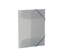 HERMA 19586 Carpeta de dibujo Translúcido en Gris, A3, plástico resistente, con 3 solapas interiores, carpeta de 1 palmo