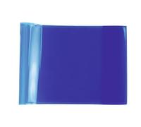 HERMA 19618 Sobres A5 horizontal azul transparente, fundas de polipropileno resistente, lavable y extra grueso, juego de fundas transparentes para cuadernos escolares, de colores