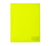 HERMA 19636 - Carpeta archivadora, A4, color amarillo neón translúcido, juego de 3, plástico resistente, carpeta de plástico transparente con placa de nombre y bolsillo, grapadora para niños, niñas