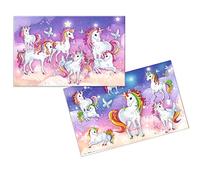 Herma Alfombrillas de escritorio 19692 – Juego de 3, unicornio, cartón 55×35 cm, fácil de limpiar