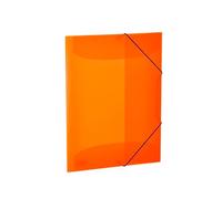 HERMA 19697 Carpeta A3 translúcida naranja neón, 3 unidades, para niños, de plástico con solapas interiores y goma, juego de carpetas estables de plástico para niños y niñas