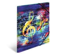 HERMA 19858 Carpeta de dibujo Artline con motivo Música, A3, plástico resistente, con impresión interior, carpeta de 1 palmo