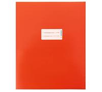 HERMA 20045 Cuarto de cartón rojo, funda para cuadernos escolares con campo de rotulación de papel estable y extra fuerte, protector para cuadernos escolares, de colores