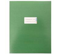 Herma 20047 - Funda para cuaderno de cartón verde con campo de etiquetado de papel resistente y extrafuerte, cubierta de cuaderno para cuadernos escolares, color verde