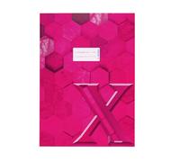 HERMA 20084 - Sobre para cuaderno A4 de cartón rosa refinado con campo de rotulación de papel estable y extra fuerte, protector de cuaderno con diseño hexagonal para cuadernos escolares, de colores