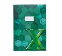 HERMA 20087 - Sobre para cuaderno A4 de cartón verde, con campo de rotulación de papel estable y extra fuerte, protector para cuadernos escolares, de colores