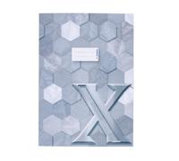 HERMA 20090 - Sobre para cuaderno A4 de cartón gris, 10 unidades, con campo de rotulación de papel estable y extrafuerte, con diseño hexagonal para cuadernos escolares, de colores