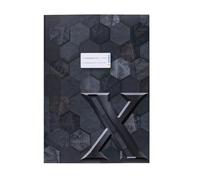 HERMA 20091 - Funda para cuaderno A4 de cartón negro, con campo de rotulación de papel estable y extra fuerte, protector de cuaderno con diseño hexagonal para cuadernos escolares, de colores