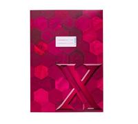 HERMA 20094 - Sobre para cuaderno A4 de cartón rojo vino, funda refinada con campo de rotulación de papel estable y extra fuerte, protector para cuadernos escolares, de colores