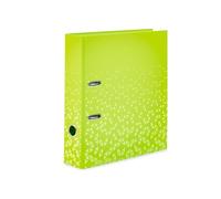 HERMA 20123 Archivador A4 color verde 7 cm de ancho, diseño de archivador de cartón con impresión interior para escuela y oficina, resistente carpeta de anillas de cartón para niños y niñas