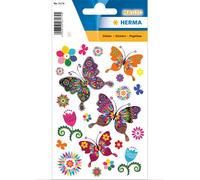 Herma 3174 pegatinas de mariposas, lámina brillante de lámina, perma