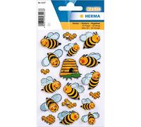 HERMA 3227 Pegatinas de abejas pequeñas y grandes, 18 unidades, animales 3D con diseño de panal de abeja, etiquetas para niños para álbum de fotos, diario, álbum de poesía, álbum de recortes,