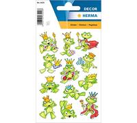 HERMA 3429 - Pegatinas de papel autoadhesivas para niños y niñas, diseño de rey rana, 36 unidades
