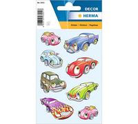 HERMA 3451 Pegatinas infantiles Cars I (24 pegatinas, papel, mate), autoadhesivas, permanentes, para niñas y niños, multicolor