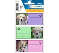 Herma 5512 - Etiquetas para escribir el nombre, uso escolar, formato 7,6 x 3,5 cm, contenido por paquete: 9 etiquetas