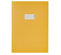 HERMA 5521 Sobres de papel A4 amarillo, 10 unidades, fundas para cuadernos con campo de rotulación de papel reciclado fuerte y colores ricos, juego de fundas para cuadernos escolares, de colores