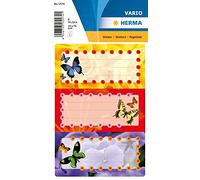 HERMA 5574 - Etiquetas para libros (76 x 35 mm, 6 pegatinas con nombre, papel brillante, autoadhesivas, autoadhesivas, para libros, cuadernos, cajas, hogar, multicolor