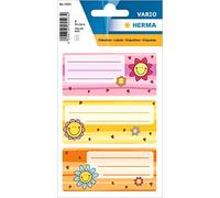 Herma Etiquetas para escribir 5593 – caras de flores, 9 uds, 76×35 mm, autoadhesivas, multicolor