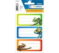 Herma Etiquetas para libros 5876 - Camaleón, 9 uds, 76x35 mm, autoadhesivas, a rayas, multicolor