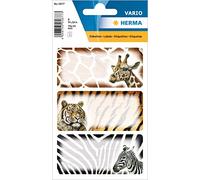 Herma Etiquetas para libros 5877 - Animales africanos, 9 unidades, 76 x 35 mm, autoadhesivas