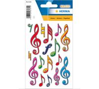 Herma 6181 pegatinas música con purpurina, 17 unidades, notas musical