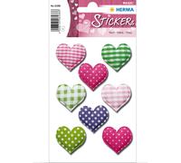 Herma 6288 pegatinas corazones coloridas grandes, 8 unidades, corazone